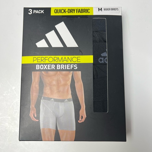Boxer Briefs Adidas Performance Climacool  Quick Dry Black Men Sz M (32-34) - Picture 1 of 10